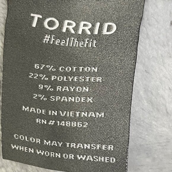 New Torrid Jegging Skinny High Rise Jean Destructed Black Womens Plus Size 26 XS - Picture 6 of 11